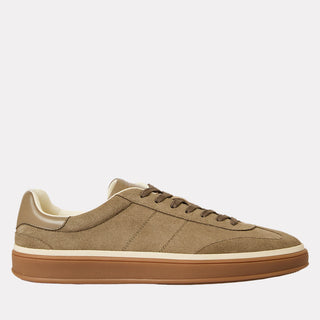 Andre Assous Xander suede sneaker in Taupe - front