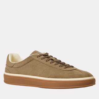 Andre Assous Xander suede sneaker in Taupe - side