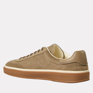 Andre Assous Xander suede sneaker in Taupe - back