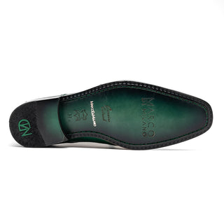 Marco Di Milano Andretti Men's Shoes Green Lemon Exotic Ostrich Leg Derby (MDM1181)