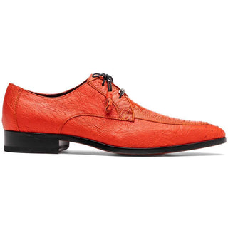 Marco Di Milano Andretti Men's Shoes Orange Exotic Ostrich Leg Derby (MDM1181)