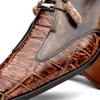 Marco Di Milano Anzio Rustic Orix Exotic Alligator /  Calfskin Leather Derby (MDM1037)