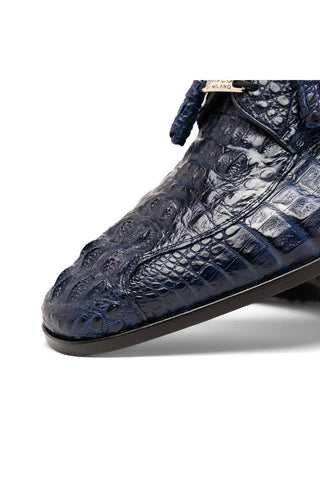 Marco Di Milano Apricena Genuine Midnight Blue Caiman Crocodile Dress Derby (MDM1092)