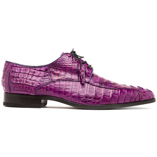 Marco Di Milano Apricena Men's Shoes Genuine Purple Caiman Crocodile Derby (MDM1092)