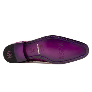 Marco Di Milano Apricena Men's Shoes Genuine Purple Caiman Crocodile Derby (MDM1092)