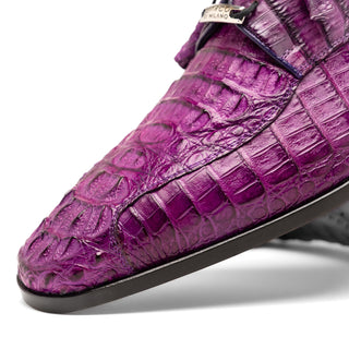 Marco Di Milano Apricena Men's Shoes Genuine Purple Caiman Crocodile Derby (MDM1092)