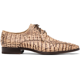 Marco Di Milano Apricena Men's Shoes Genuine Rustic Orix Caiman Crocodile Derby (MDM1092)