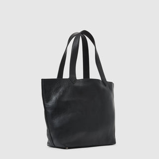Aquatalia Ari leather tote bag in Black - back