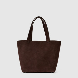 Aquatalia Ari suede tote bag in Espresso - side