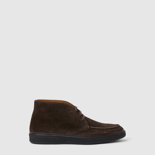 Aquatalia Bronte dark brown suede chukka boot - view 1