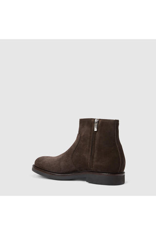 Aquatalia Palmiro dark brown suede leather boot - view 3
