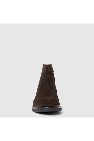 Aquatalia Palmiro dark brown suede leather boot - view 5