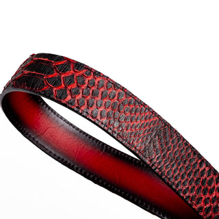Marco Di Milano Arkansas Men’s Black Cherry Genuine Python Skin Belt (MDMB1046)