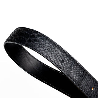 Marco Di Milano Arkansas Men’s Black Genuine Python Skin Belt (MDMB1046)