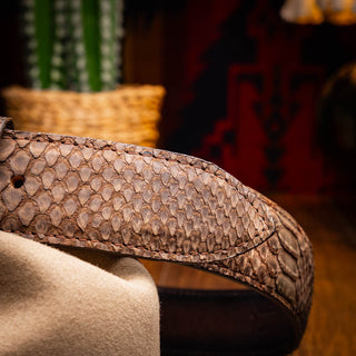 Marco Di Milano Arkansas Men’s Brown Genuine Python Skin Belt (MDMB1046)