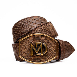 Marco Di Milano Arkansas Men’s Brown Genuine Python Skin Belt (MDMB1046)