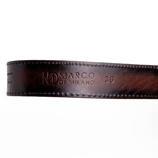 Marco Di Milano Arkansas Men’s Brown Genuine Python Skin Belt (MDMB1046)