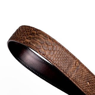 Marco Di Milano Arkansas Men’s Brown Genuine Python Skin Belt (MDMB1046)