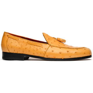Marco Di Milano Aubiere Men's Shoes Exotic Buttercup Ostrich Tassels Loafers (MDM1198)