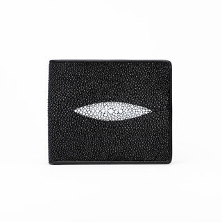 Marco Di Milano Vallo Men's Black & White Genuine Exotic Stingray Wallet (MDMW1000)
