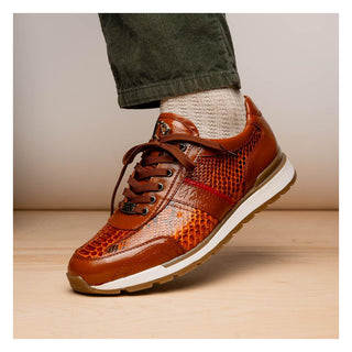 Marco Di Milano Brescia Men's Shoes Honey Genuine Snake Skin / Calf-Skin Leather Sneakers (MDM1124)