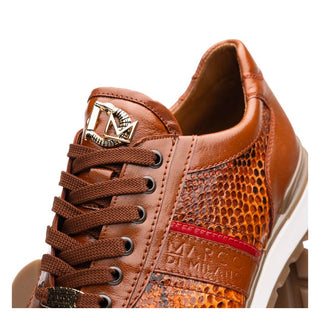 Marco Di Milano Brescia Men's Shoes Honey Genuine Snake Skin / Calf-Skin Leather Sneakers (MDM1124)