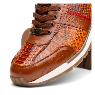 Marco Di Milano Brescia Men's Shoes Honey Genuine Snake Skin / Calf-Skin Leather Sneakers (MDM1124)