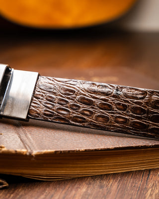 Marco Di Milano Massimo Men's Brown Genuine Crocodile Belts (MDMB1051)