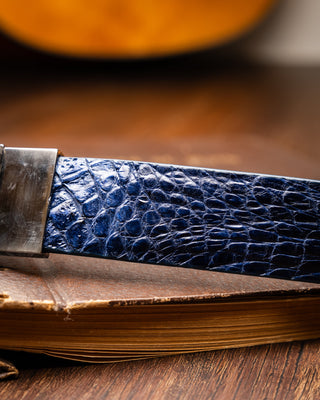 Marco Di Milano Massimo Men's Navy Genuine Crocodile Belts (MDMB1050)