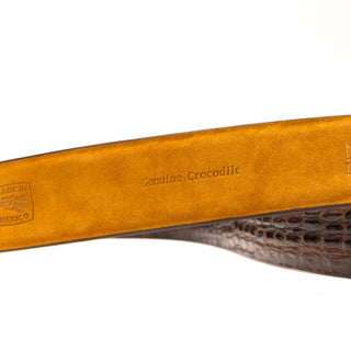 Marco Di Milano Massimo Men's Brown Genuine Crocodile Belts (MDMB1051)