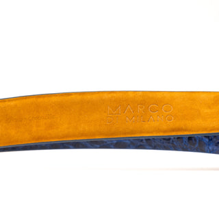 Marco Di Milano Massimo Men's Navy Genuine Crocodile Belts (MDMB1050)
