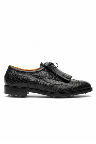 Caporicci Alligator Golf S Oxford Black, right-facing outer-side view