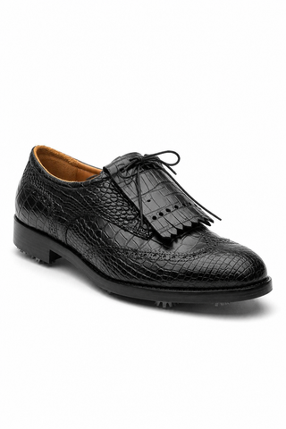 Caporicci Alligator Golf S Oxford Black, three-quarter view