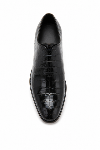 Caporicci Gregory 2542 Alligator Wholecut Oxford Black, top view