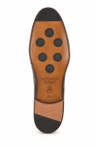 Caporicci Gregory 2542 Alligator Wholecut Oxford Brown, outsole view
