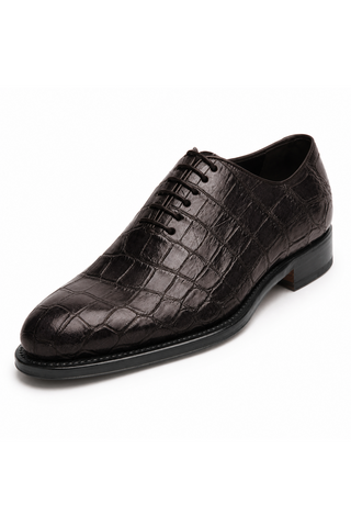 Caporicci Style 5952 Chestnut genuine alligator oxford, top front product view
