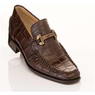 Caporicci 9318 Alligator Bit Loafer Brown