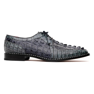 Marco Di Milano Caribe Men's Shoes Dark Gray Genuine Hornback Caiman Crocodile Derby (MDM1118)
