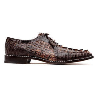 Marco Di Milano Caribe Men's Shoes Orix & Brown Genuine Hornback Caiman Crocodile Derby (MDM1118)