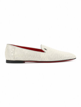 Cesare Paciotti Teyus Perla Lizard Skin Grey Loafers CPM2337 side profile