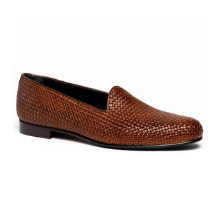 Zelli Italia Cestino Men's Shoes Woven Calf-Skin Leather Slip-On Loafer (ZEL1018)
