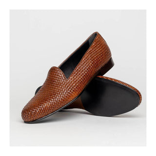 Zelli Italia Cestino Men's Shoes Woven Calf-Skin Leather Slip-On Loafer (ZEL1018)