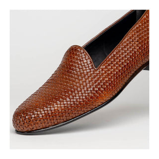 Zelli Italia Cestino Men's Shoes Woven Calf-Skin Leather Slip-On Loafer (ZEL1018)
