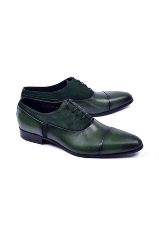 Corrente 5230 Leather & Suede Oxford - Green