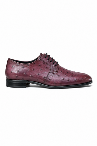 Corrente 6348 Burgundy Ostrich Derby 01 outer side
