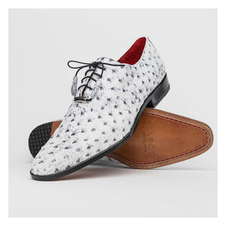 Marco Di Milano Criss Men's Shoes Newspaper Exotic Ostrich Quill Oxfords (MDM1073)