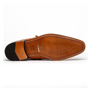 Marco Di Milano Criss Men's Shoes Brandy Exotic Ostrich Quill Oxfords (MDM1073)