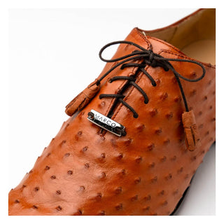 Marco Di Milano Criss Men's Shoes Brandy Exotic Ostrich Quill Oxfords (MDM1073)