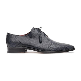 Marco Di Milano Pannuci Men's Shoes Black Exotic Stingray Classic Oxfords (MDM1087)
