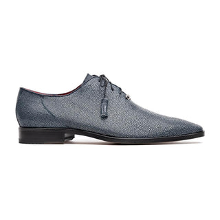 Marco Di Milano Pannuci Men's Shoes Navy Exotic Stingray Classic Oxfords (MDM1087)